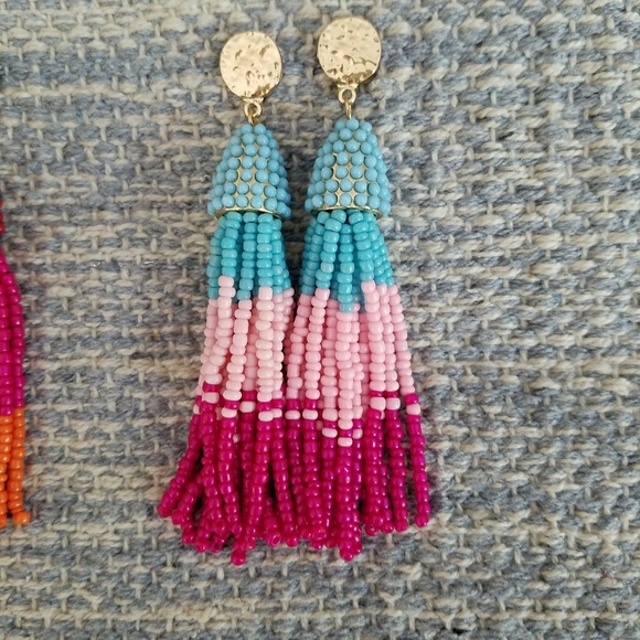 Bohemian Style Beaded Tassel Earrings - Picture 5 of 6